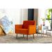 Polyester Accent Chair Living Room Chair Lady Chair Casual Single Lazy Sofa Chair with Golden Legs Arm Chair