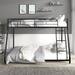Metal Twin over Full Bunk Bed with Guard Rails and Extra Storage