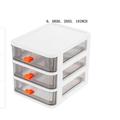 3 Drawer Plastic Storage Desktop Storage Drawer Office Desk Organizer Makeup Cosmetic Organizer Plastic Storage Box Shelf Case for Office Home White Plastic Drawers