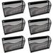 YBM Home Mesh Wall File Organizer Single Pocket with Built-In Hooks for Office (Screws and Anchors Included) 13â€� x 8.5â€� x 4â€� (6 Pack) Black