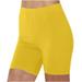 Summer Clearance! Zpanxa Womens Workout Yoga Shorts High Waisted Gym Athletic Shorts Comfy Running Compression Shorts Yellow 3XL