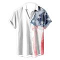 Fanxing Mens American Patriotic Flag Polo Short Sleeve Shirt Men s Button Down Shirts Patriotic Performance Golf American Flag Classic Fit Polo Shirt M L XL XXL XXXL XXXXL