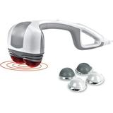 HoMedics Dual Head Percussion Action Plus Massager with Heat Adjustable Intensity Dual Pivoting Heads 2 Sets Interchangeable Nodes For Back Shoulders Feet Legs and Neck HHP-351H