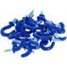 Plastic Coated Ceiling Hooks-1/2 Inch Question Mark Shape Hook Screw-in Wall Hooks Plant Hooks Kitchen Hooks Cup Hooks for Hanging Lights Mugs Pots Hat Clothes Blue 100Pcs