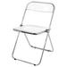 Clear Transparent Folding Chairs Modern Stackable Dining Chairs with Metal Frames