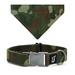 Ultra Joys Bandana Dog Collars - Dog Bandana and Collar with Comfortable Cotton Fabric & Metal Buckle in Camouflage Design - Medium Size Dog Fancy Collar with Bandana