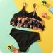 dmqupv Bathing Suit Girl Size 12 Toddler Girl 2 Piece Swimsuit Sport Prints High Waist Bikini Set Swimwear Swimsuit Girls 7-16 Coffee 6-8 Years