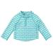 green sprouts Long Sleeve Zip Rashguard Shirt-Aqua Whale Geo-24mo