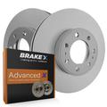 [Front] Brake X Advanced X Replacement Disc Rotors Kit | 2 Piece Set | For Pontiac Grand Am 2.2 2002-2005