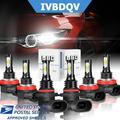 IVBDQV Bulbs For Subaru Crosstrek 2016-2020 LED Headlights High+Low+Fog Combo Lights Bulbs pack of 6