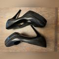 Burberry Shoes | Burberry Black Leather Platform Pumps Size 39 - Preowned | Color: Black | Size: 39
