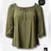 Torrid Tops | Gauze Keyhole Peasant Puff Sleeve Top Blouse Nwt Torrid Size 1 1x 14-16 Green | Color: Green | Size: 1x