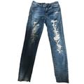American Eagle Outfitters Jeans | American Eagle Super Hi-Rise Jegging Jeans Size 6 Short Distressed Next Level | Color: Blue | Size: 6