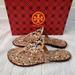 Tory Burch Shoes | Lovely Tory Burch Miller Floral Summer Sandals Shoes Thongs Flats 8 New In Box | Color: Blue/Tan | Size: 8