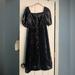 J. Crew Dresses | J. Crew Button Up Black Velvet Puff Sleeve Formal Dress | Color: Black | Size: 4