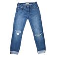 Madewell Jeans | Madewell 9” High Rise Skinny Crop Distressed Denim Jeans Raw Hem Size 28 | Color: Blue | Size: 28