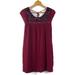 American Eagle Outfitters Dresses | American Eagle Outfitters Womens Maroon Peasant Dress Floral Embroidered Boho S | Color: Red | Size: S