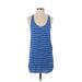 J.Crew Casual Dress - Shift Scoop Neck Sleeveless: Blue Print Dresses - Women's Size X-Small