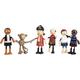 small foot Biegepuppen Piraten Figuren aus Holz, 5 Piraten und 1 Affe, detailreich und flexibel, ab 3 Jahren, 12412