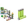 LEGO 71387 Super Mario Abenteuer mit Luigi – Starterset, Spielzeug mit Einer interaktiven Figur & Amazon Basics AAA-Batterien, wiederaufladbar, vorgeladen, 4 Stück, (Aussehen kann variieren)