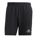 Adidas Herren Shorts (1/2) Own The Run SHO, Black/Bold Gold/Reflective Silver, IC7635, S 7"