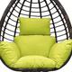 ZTGL Egg Chair Cushion Replacement, Foldable Hanging Basket Chair Cushion, Thicken Waterproof Hanging Egg Chair Cushion,Washable Egg Swing Chair Cushion with Headrest,Green,(Pack of 1)