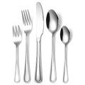Tableware Cutlery Set 20 Pieces, Stainless Steel Titanium Plated Multicolor Cutlery Set, Silverware Cutlery Set Serves 4 People Dinner Service ( Color : 30PCS Silvery )