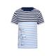 Ralph Lauren Kids Boys Blue Multi Stripe Cotton Jersey T-shirt Size 3 Yrs