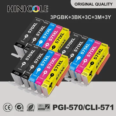 Hinicole – cartouche d'encre pour canon PIXMA Compatible 570 571 PGI-570 CLI-571 TS6050