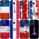 France Drapeau Emblème Étui Pour Apple iPhone 14 13 12 Mini 11 Pro XR X XS MAX 6S 7 8 Plus 5S SE