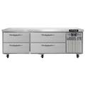 Continental D72GN 72" Chef Base w/ (4) Drawers - 115v, Silver