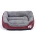 Rectangle Washable Dog Bed Warming Comfortable Square Pet Bed Simple Design Style Durable Dog Crate Bed for Medium Large Dogs