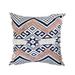 18 x 18 Handcrafted Square Jacquard Cotton Accent Throw Pillow Geometric Tribal Pattern White Black Beige