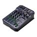 Gecheer T4 Portable 4-Channel Sound Mixing Console Audio Mixer Built-in 16 DSP 48V Phantom power Supports Connection MP3 Player Recording Function 5V power Supply for DJ Network Live Broadcast Kar