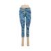 Calvin Klein Active Pants - Mid/Reg Rise Skinny Leg Cropped: Blue Activewear - Women's Size Medium