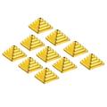 uxcell Flag Stands Mini Table Flag Holders Bases Square Gold Tone for Party Supplies Decoration Pack of 24