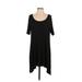 Brandy Melville Casual Dress - A-Line Scoop Neck Short sleeves: Black Print Dresses
