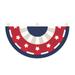 JeashCHAT Clearance 4th of July Bunting Flags Patriotic Bunting American Pleated Fan Flag USA Half Fan Banner American Flag for Independence Day Decorations 17.5 x 35 Inch