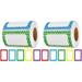 2 Rolls Colorful Name Tag Labels Self-Adhesive Label Stickers Sorting Tag Labels for Home Office
