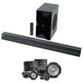 (2) Alpine R2-S653 6.5 3-Way High-Res Component Speakers+Home Theater Sound Bar