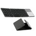 Gliging Foldable Bluetooth Keyboard Full Size Wireless Keyboard with Touchpad Rechargeable Travel Keyboard for Android Windows IOS13 System Mini Rechargeable Keyboard(Gray)