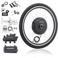 PEXMOR Electric Bike Conversion Kit 48V 1000W 26 Front/Rear Wheel w/Tire Ebike Conversion Kit Electric Bicycle Hub Motor Kit with LCD Display/Controller/PAS/Brake Lever/Torque Arm