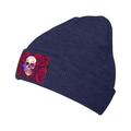 ZICANCN Red Rose Skull Knit Beanie Hat Winter Cap Soft Warm Classic Hats for Men Women Navy Blue