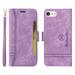 Feishell Wallet Case for iPhone 7 Plus/8 Plus Magnetic Protect PU Leather Flip Case Card Holders RFID Blocking Kickstand Protection with Strap Case for iPhone 7 Plus/8 Plus Purple