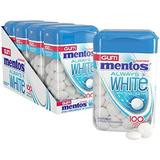 Mentos Always White Sugar-Free Chewing Gum With Xylitol Peppermint 100 Piece Bottle (Pack Of 4)