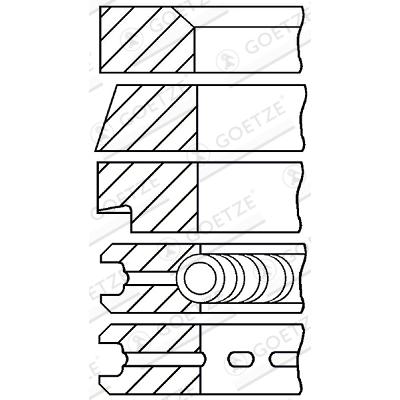 GOETZE ENGINE Kolbenringsatz Universal 08-381100-00 Image