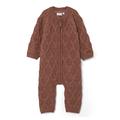 NAME IT Baby Girls NBFWRILLA Wool LS Knit Suit XXII Jumpsuit, Cognac, 68