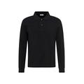 Seidensticker Men's Slim Fit Poloshirt Langarm Polo Shirt, Schwarz, L