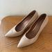 Coach Shoes | Coach Waverley Leather Heels With Gold Beadchain Trim Size 8.5 | Color: Tan | Size: 8.5