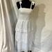 Jessica Simpson Dresses | Jessica Simpson White Eyelet Crochet Midi Dress Size Medium, Nwt | Color: White | Size: M